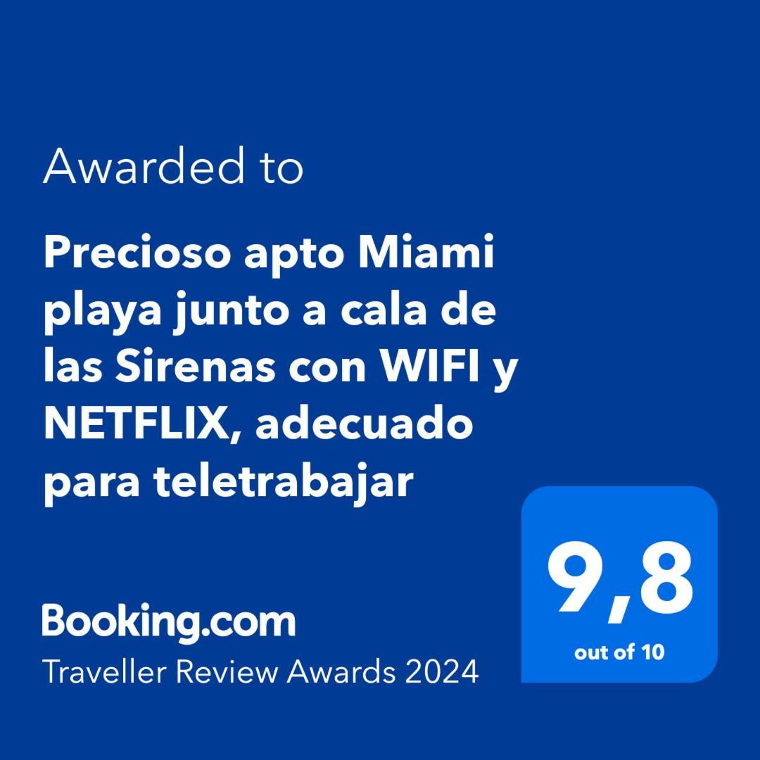 Precioso Apto Miami Primera Linia Playa Cala De Las Sirenas, Con Wifi Y Netflix, Adecuado Para Teletrabajar Miami Playa Buitenkant foto